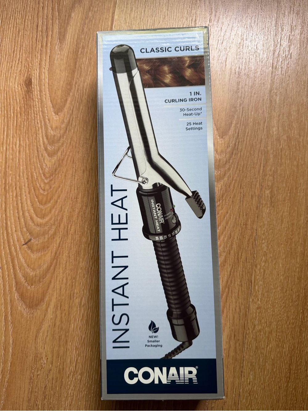 Instant Heat 1" Curling Iron - Black & Silver